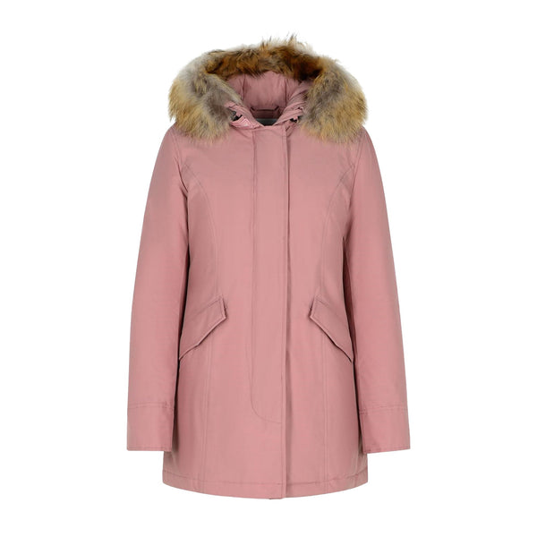 Woolrich Parka medio Parka Donna Artic Racoon con cappuccio Rosa - Francavilla Moda